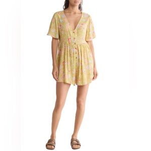 NWT Billabong Spring Daze Floral Babydoll Romper • Size Small